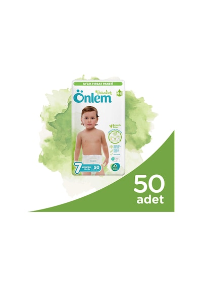Önlem Botanika Bebek Bezi Aylık Fırsat 7 Beden Xxlarge 50 Adet 19+ Kg 7 Numara