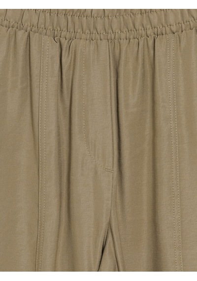 Lcwaıkıkı Classic Haki Beli Lastikli Modal Karışımlı Kadın Pantolon