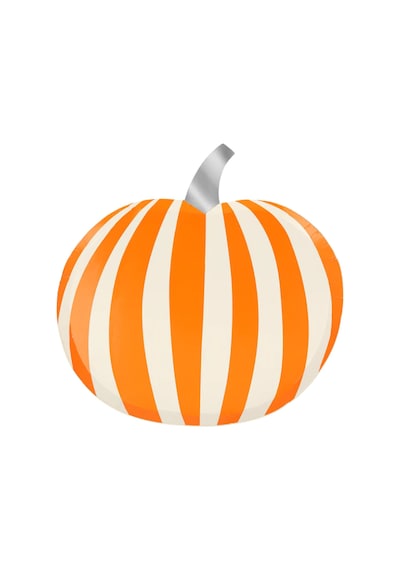 Meri Meri - Mod Pattern Pumpkin Plates - Modern Balkabağı Tabaklar 8'li