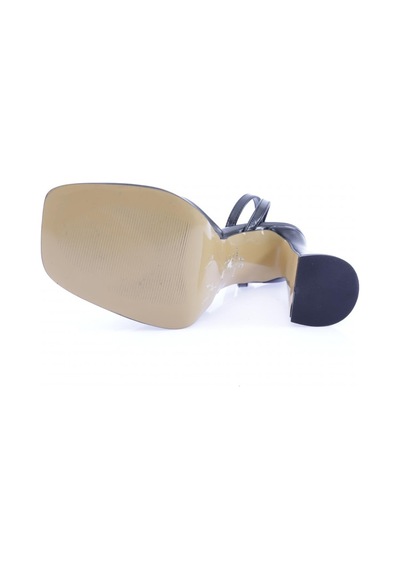 Dgn 3587-23y Kadin Kristal Kalin Bantli Kalin Topuklu Sandalet 3587-2271-R203 Siyah