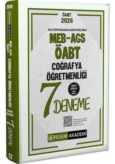 Pegem 2026 Öabt Coğrafya Öğretmenliği 7 Deneme Çözümlü Pegem Akademi Yayınları
