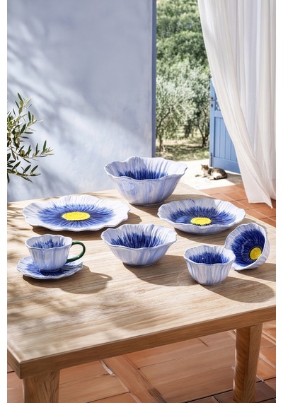 Karaca Bluebell Çay Fincanı Ve Tabağı 260 Ml Mavi