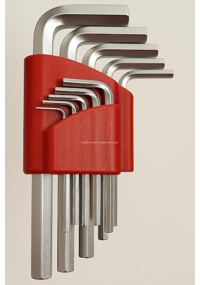 9 Parça L Alyan Anahtar Takımı, Metrik 1.5 10 Mm Boyutlu, Dayanıklı, Taşıma Aparatlı, Hobi Ve E