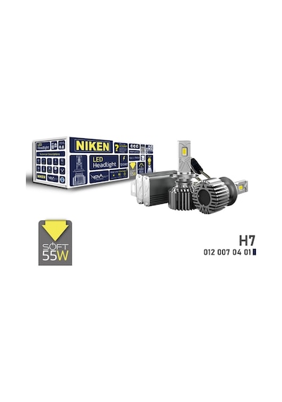Niken H7 Led Xenon Nova Soft Serisi 55w/9000lm/6500k