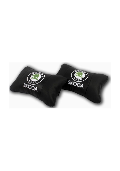 Skoda Araca Özel Nakışlı Oto Deri Boyun Yastığı