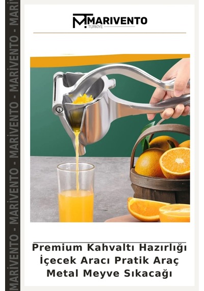 Premium Kahvaltı Hazırlığı İçecek Aracı Pratik Araç Metal Meyve Sıkacağı Çok Renkli