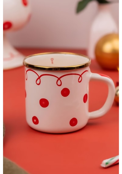 Merry Dots Yılbaşı Temalı Emaye Kupa Ginger