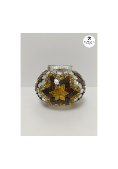 El Yapımı Otantik Mozaik Avize Aplik Lambader Cam 12 Cm Kahverengi - 806844425 Kahverengi