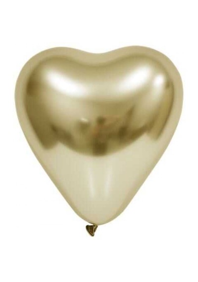 Balon Krom Parlak 12 İnç Kalp Altın 50'li +3