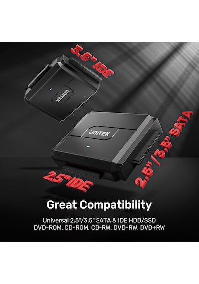 Unıtek Usb3.0 To Ide + Sata Iı Dönüştürücü Y-3324-eu