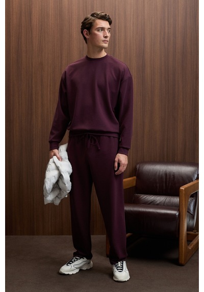 Grimelange Vıento Erkek Bisiklet Yaka Uzun Kollu Regular Fit Bordo Sweatshirt Bordo