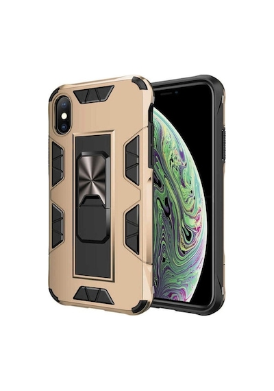 Apple Uyumlu iPhone Xs Max 6.5 Kılıf Zore Volve Kapak Gold
