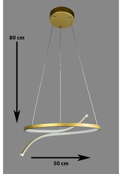 Snake Eskitme Renk Modern Tasarım Yatak Odası - Cafe - Mutfak - Salon Beyaz Led Sarkıt Avize Eskitme