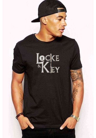 And Key All Keys Lockekey Tt Baskılı Siyah Erkek Tshirt