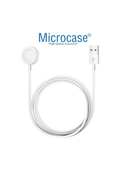 Apple Uyumlu  Watch Se 44 Mm Manyetik Şarj Aygıtlı Usb Kablo 1 Mt Beyaz (453927568)