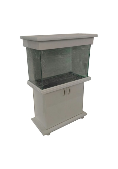 Kanki Pet 100 Cm Mobilyalı Lüks Akvaryum Mdf Beyaz