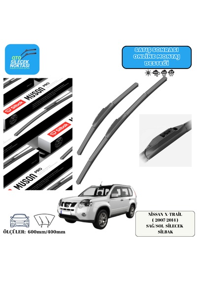 Nissan X-trail 2007-2014 Araca Özel Ön Sağ-sol Silecek Silbak 600mm/400mm