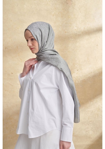 Armanda Jose Jakar Ethnic Desen Şal- 3303 Keten Yeşili
