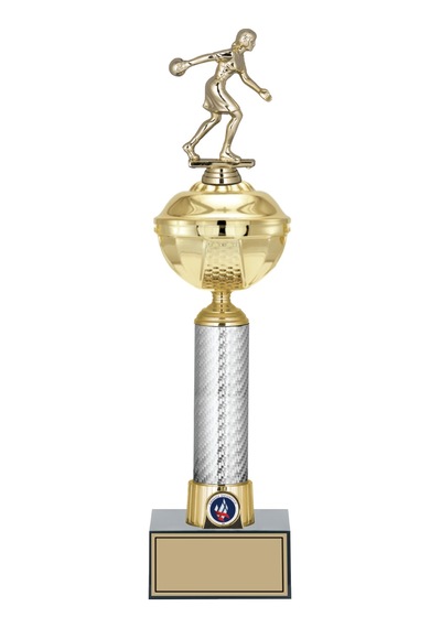 Odak Kupa - Figürlü Kupalar - Bowling Kadın Figürlü Kupalar Fg-057 A - 45 Cm Altın - Beyaz