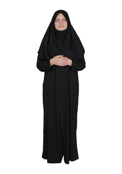 Zehranaz Namaz Elbisesi Siyah Fermuarlı Namaz Elbisesi Siyah