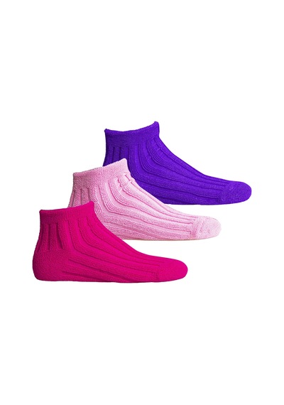 U&me Kadın Uyku Çorabı 3'lü Set 36-40 Fuşya-pembe-mor Renkli