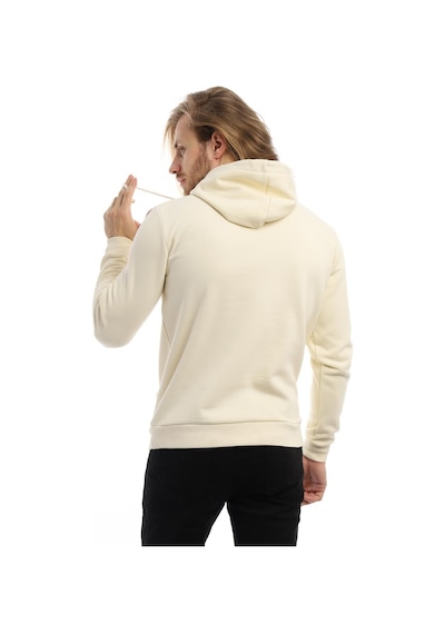 Polostate Erkek Polo State Baskılı Kapüşonlu 3 İplik Şardonlu Sweatshirt Ekru