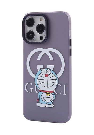 Bezos Apple iPhone 13 Pro Uyumlu Kılıf Prada Desenli Kapak - Prada Mor - 3 Bty