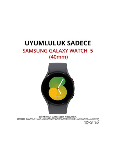 Novstrap Samsung Galaxy Watch 5 40mm İle Uyumlu Ekran Koruyucu Temperli Cam Kolay Uygulama Aparatlı