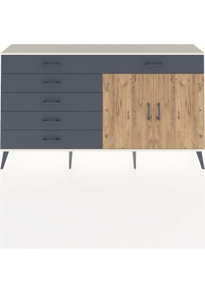 Arges Konsol Tek Raflı 6 Çekmeceli 2 Kapaklı 176x30x99 Aytaşı-çam Aytaşı-çam/antrasit Arges Konsol Tek Raflı 6 Çekmeceli 2 Kapaklı 176x30x99 Aytaşı-çam Aytaşı-çam/antrasit