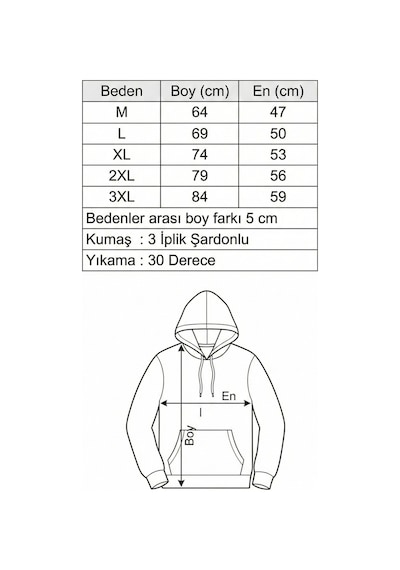 Hoxie Unisex Rahat Kesim Pamuklu Yumuşak Dokulu İçi Polarlı Basic Desenli Kapüşonlu Sweatshirt Yeşil