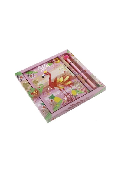 13X18Cm Flamingo Anı Defteri Ve Kalem Seti