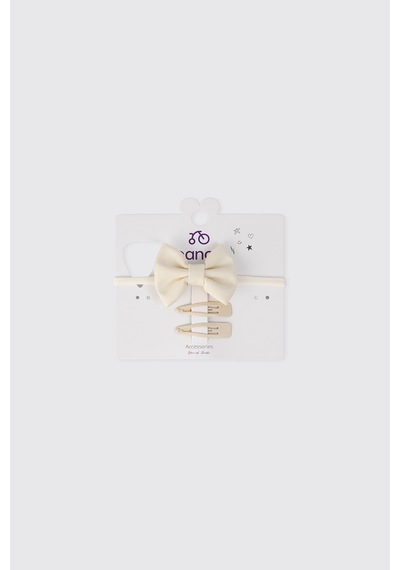Panço Kız Bebek Bej Saç Aksesuarı 2612gb09009 Krem
