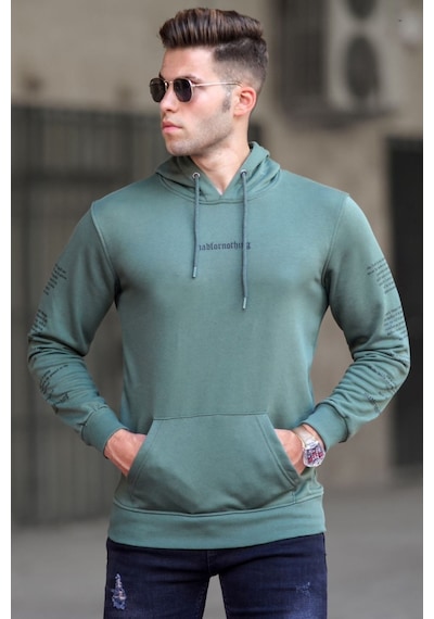 Madmext Madmext Haki Baskılı Sweatshirt 5304-haki Haki