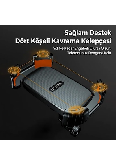 Motosiklet Telefon Tutucu, Dikiz Aynası Montajlı, 360 2 Mixed