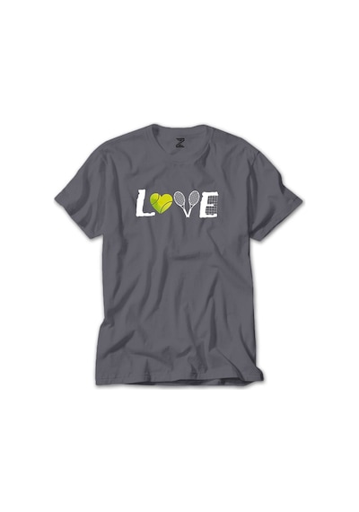 Tennis Love Gri Tişört