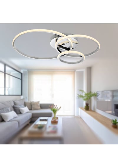 Tt323-kr Tt Aydınlatma 3 Halkalı Krom Kaplama Sarı Işık Led A Krom