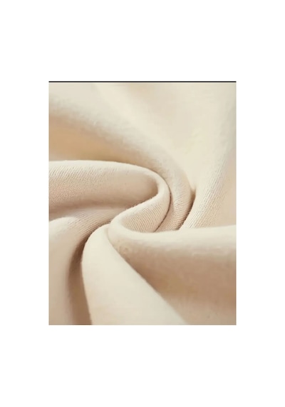 Herkesemoda Çilek Baskı Detaylı Bisiklet Yaka Sweatshirt Bej