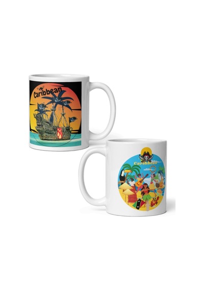 Karayipler Kupa Bardak 2 Adet Seyahat Hatıra Caribbean Mug