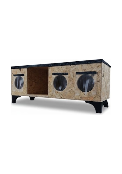 Kedi Yuvası Kedi Evi Kedi Barınağı Kedi Mamaliği 120x40x36 Cm İç Ve Dış Mekan Isı Ve Su Yalıtımlı