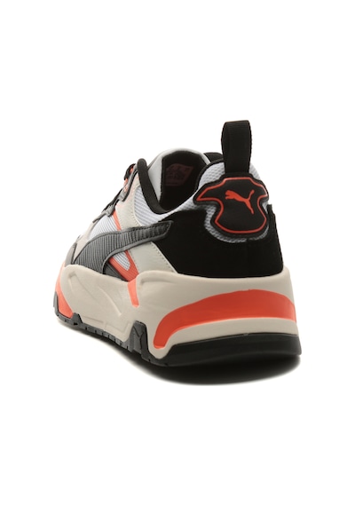 389289-36 Puma Trinity Flat Erkek Spor Ayakkabı Beyaz 389289-36 Beyaz Siyah Turuncu Çok Renkli