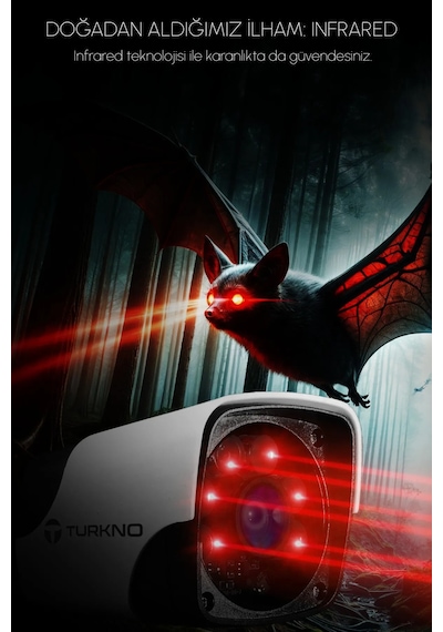 Turkno 8 Kameralı Pania 2 İç Kamera Set 1 TB HDD Full HD Gece Görüşlü Güvenlik Kamerası Sistemi