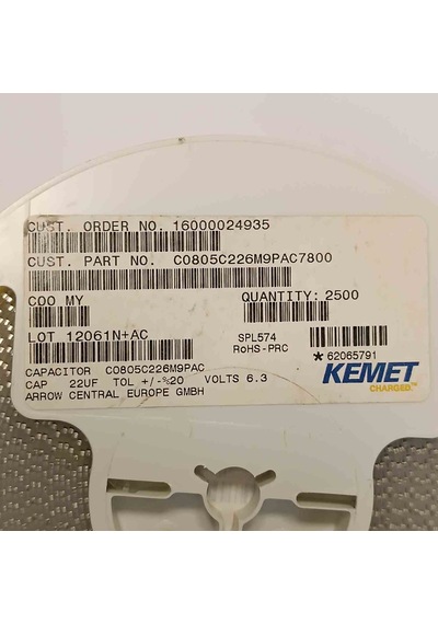 C0805c226m9pac7800 22mf 6.3v 805 Smd Seramik Kondansatör 35 Adet 37461124