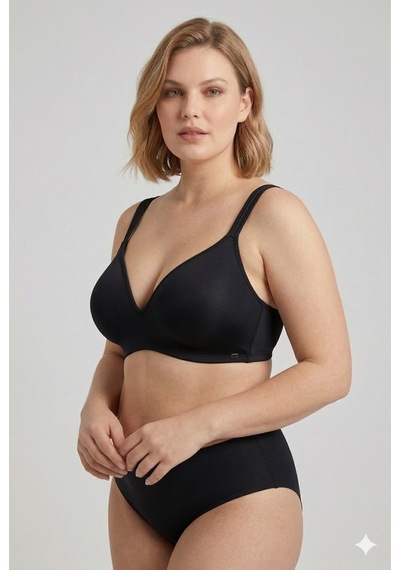 Amarelle Sienna Siyah Comfort Bra Büyük Beden Toparlayıcı Sütyen- Balensiz, Dolgusuz, Kalın Askılı Amarelle Sienna Siyah Comfort Bra Büyük Beden Toparlayıcı Sütyen- Balensiz, Dolgusuz, Kalın Askılı