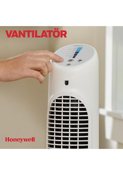 Honeywell Quietset Hyf260 Tüm Oda İçin Salınımlı Kule Vantilatör, 5 Hız Ayarı, 80 Derece Salınım, Zamanlayıc