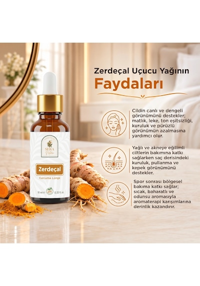 Zerdeçal Uçucu Yağı 10 Ml %100 Saf Ve Doğal