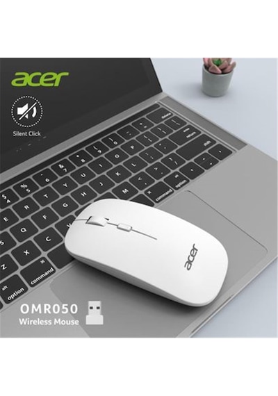 Acer Omr050 Beyaz Kablosuz Sessiz Tuşlu Mouse 1000-1200-1600 Dpı Diğer