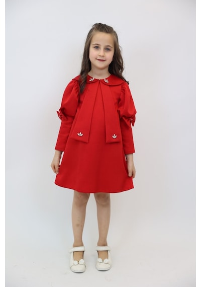 Xo Kids Kız Çocuk Elbise 1-6 Yaş 2915 Kırmızı