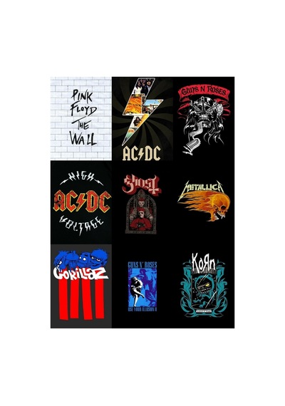 Metal Grupları 5 No Çoklu Sticker Seti Diğer