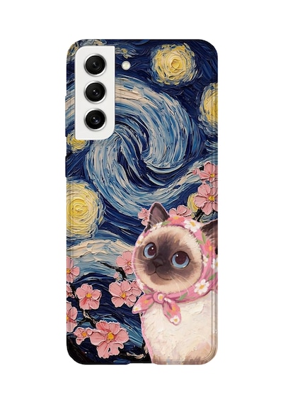 Samsung Galaxy S22 Uyumlu Baskılı Şeffaf Telefon Kılıfı Koleksiyon: Kawaii Cat 3