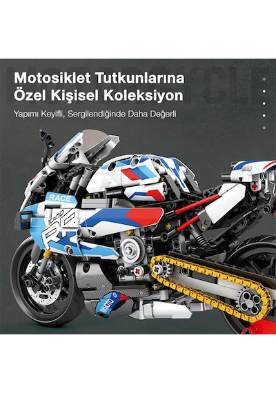 Reobrix Technic 99040 Moto League Bmw S1000 Rr Motosiklet Yaratıcı Yapı Blok Seti Building Blocks The Clock Tower - 949 Parça